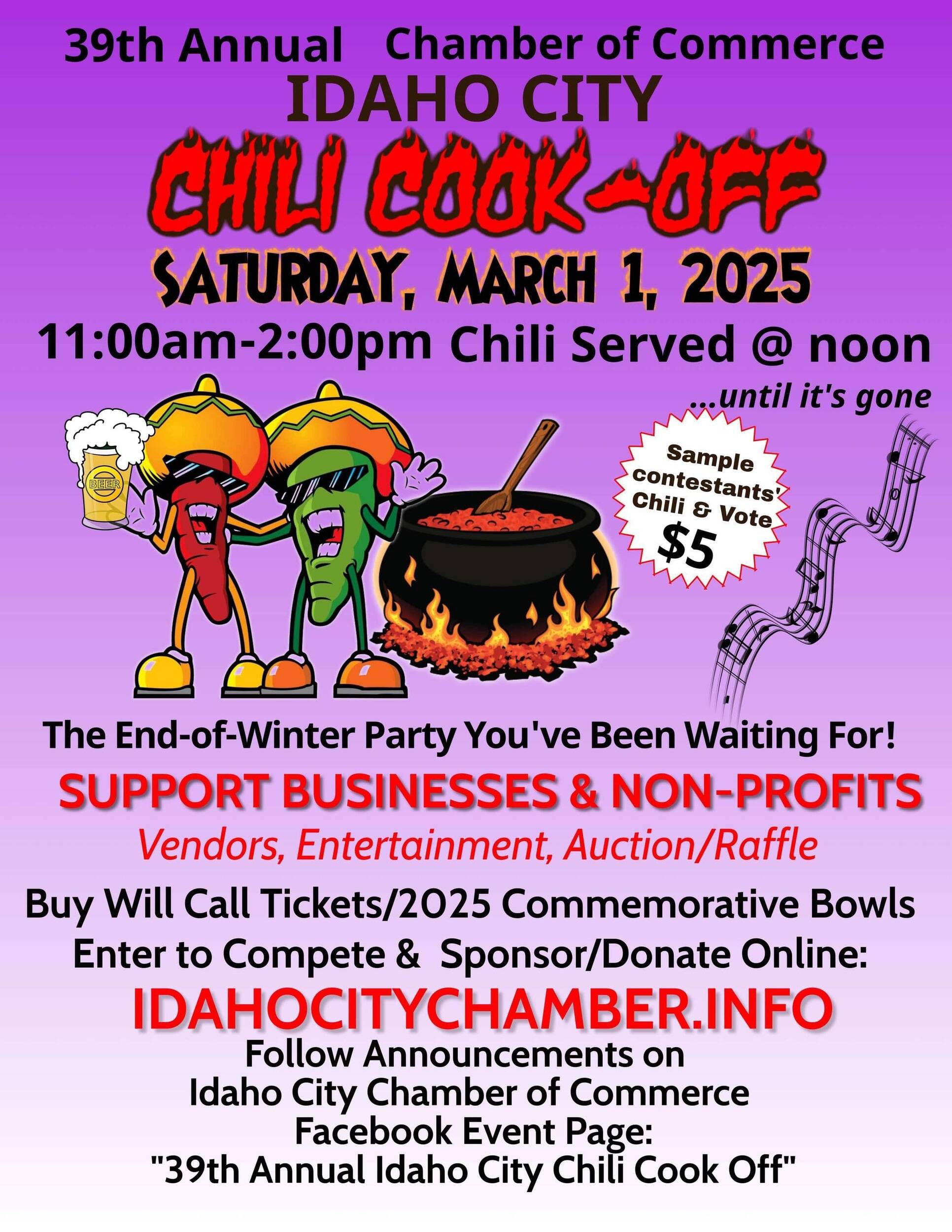 Boise Weekly 39th Annual Idaho City Chili Cook Off